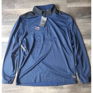 Nike Golf Mystics Dry‎ Dri-Fit 1/4 Zip Pullover Blue Large Mens Long Sleeve
